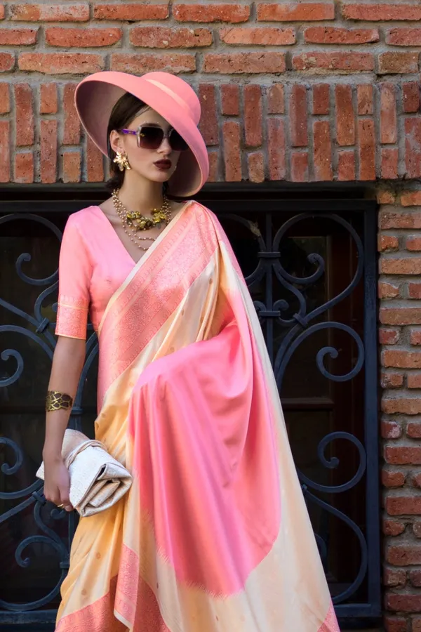 Multicolor_Premium_Soft_Silk_With_Blouse_Piece_For_Women_&_Girls
