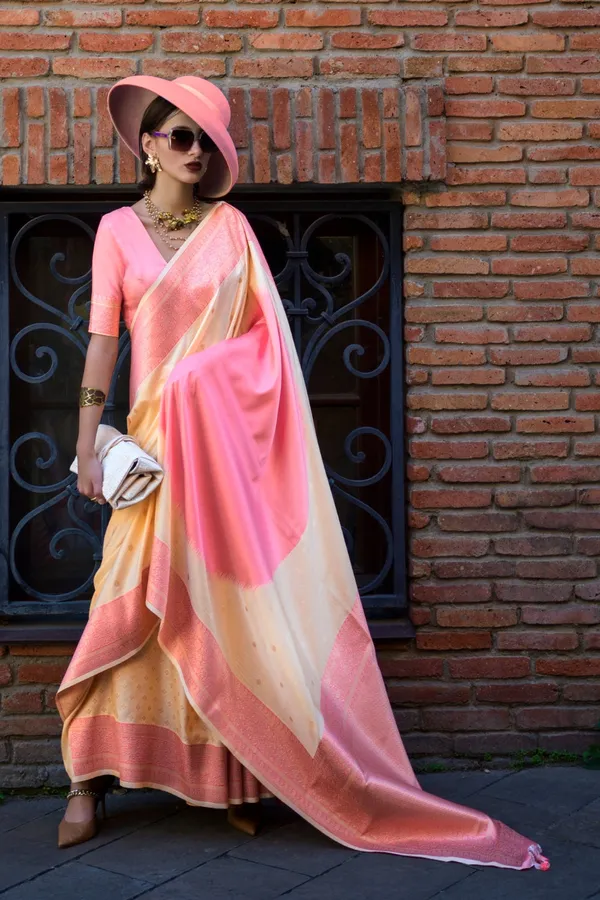 Multicolor_Premium_Soft_Silk_With_Blouse_Piece_For_Women_&_Girls