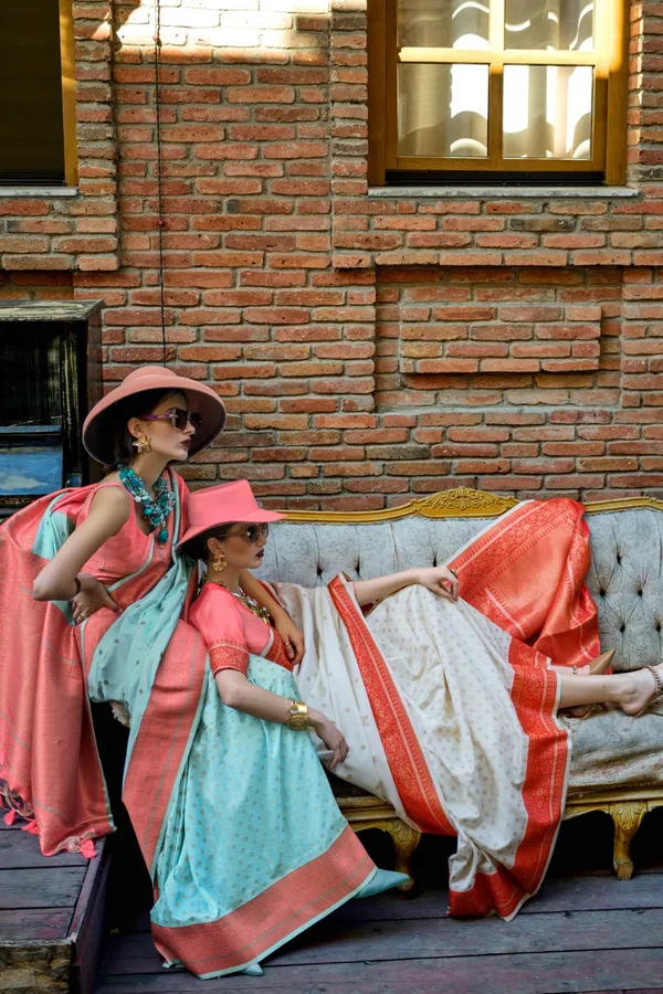 Multicolor_Premium_Soft_Silk_With_Blouse_Piece_For_Women_&_Girls