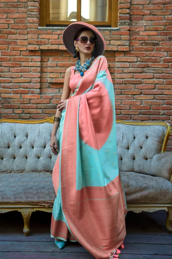 Multicolor_Premium_Soft_Silk_With_Blouse_Piece_For_Women_&_Girls
