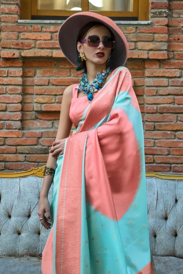 Multicolor_Premium_Soft_Silk_With_Blouse_Piece_For_Women_&_Girls