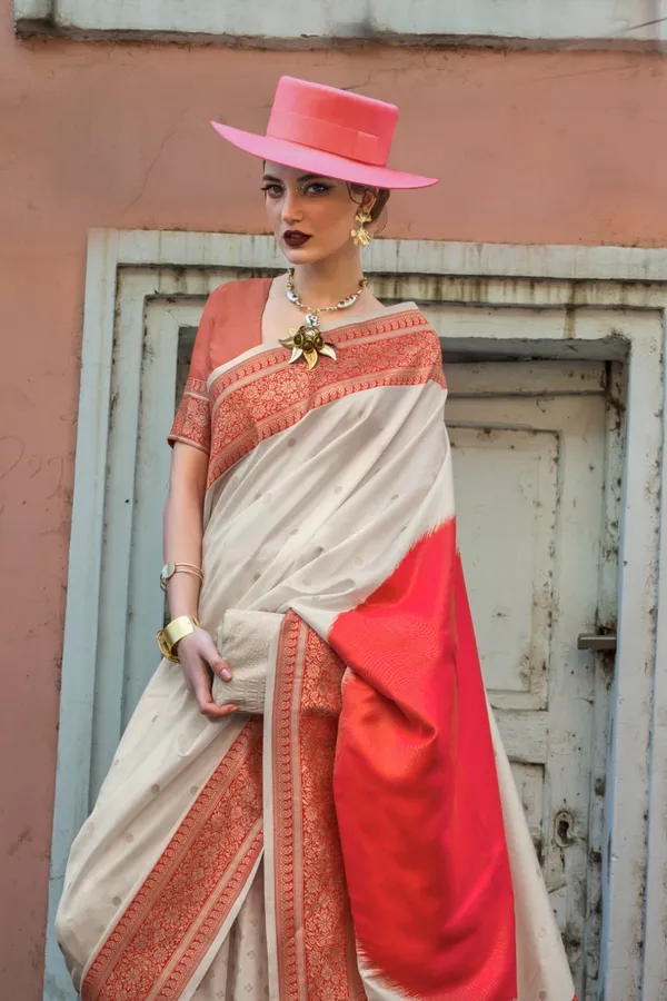 Multicolor_Premium_Soft_Silk_With_Blouse_Piece_For_Women_&_Girls