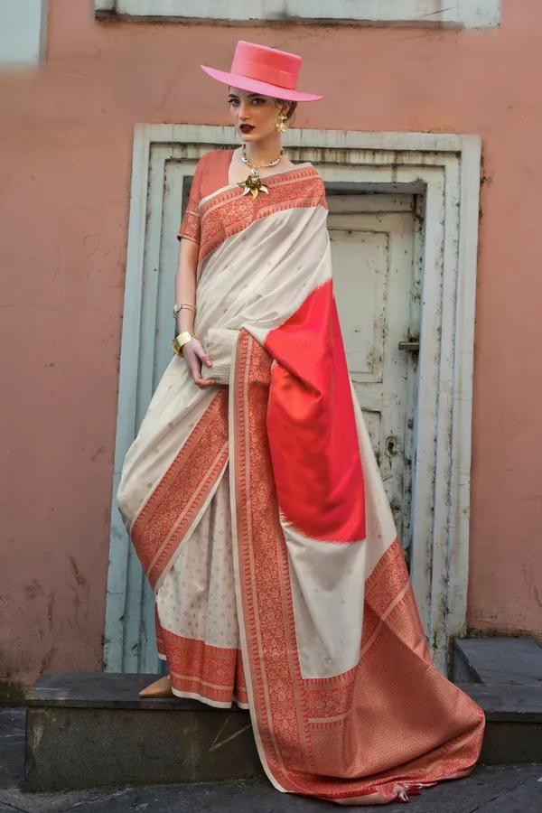 Multicolor_Premium_Soft_Silk_With_Blouse_Piece_For_Women_&_Girls