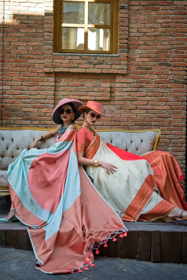 Multicolor_Premium_Soft_Silk_With_Blouse_Piece_For_Women_&_Girls