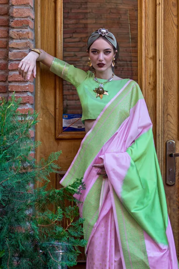 Multicolor_Premium_Soft_Silk_With_Blouse_Piece_For_Women_&_Girls