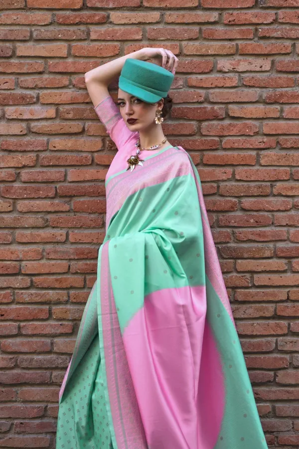 Multicolor_Premium_Soft_Silk_With_Blouse_Piece_For_Women_&_Girls
