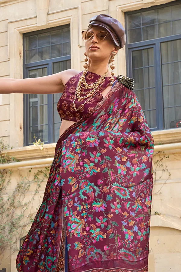 Multicolor_Premium_Printed_Satin_Saree_With_Blouse_Piece_For_Women_&_Girls