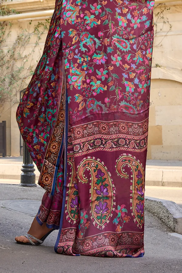 Multicolor_Premium_Printed_Satin_Saree_With_Blouse_Piece_For_Women_&_Girls