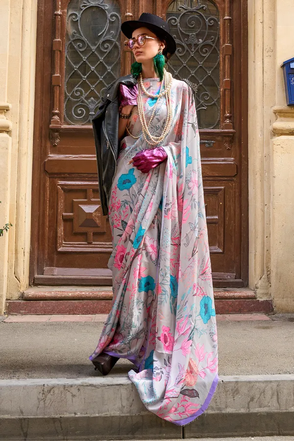 Multicolor_Premium_Printed_Satin_Saree_With_Blouse_Piece_For_Women_&_Girls