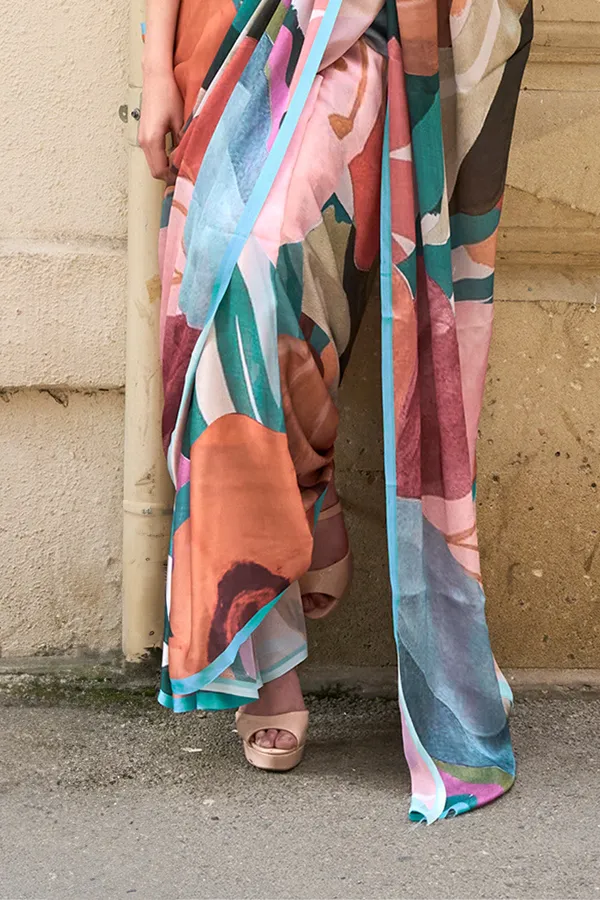 Multicolor_Premium_Printed_Satin_Saree_With_Blouse_Piece_For_Women_&_Girls