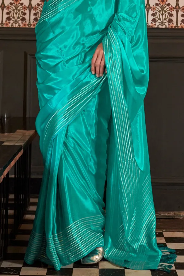 Deep_Blue_Premium_Viscose_Saree_With_Blouse_Piece_For_Women_&_Girls