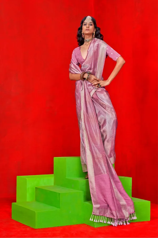 Pink_Premium_Pure_Viscose_Saree_With_Blouse_Piece_For_Women_&_Girls