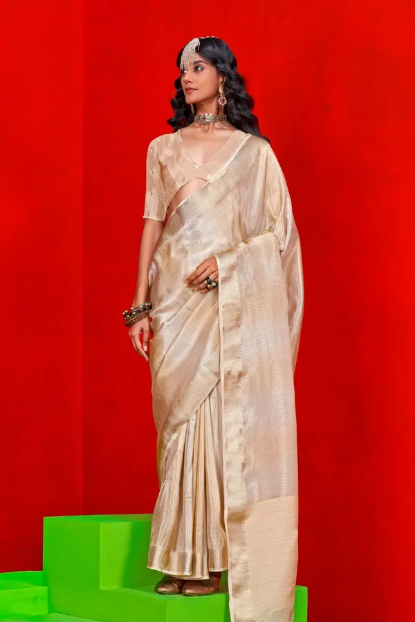 Cream_Premium_Pure_Viscose_Saree_With_Blouse_Piece_For_Women_&_Girls