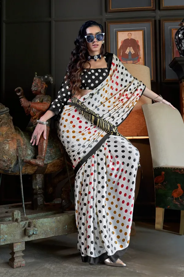 Multicolor_Premium_Satin_Saree_With_Blouse_Piece_For_Women_&_Girls