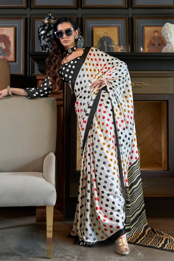 Multicolor_Premium_Satin_Saree_With_Blouse_Piece_For_Women_&_Girls