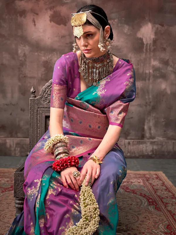 Multicolor_Premium_Silk_With_Blouse_Piece_For_Women_&_Girls