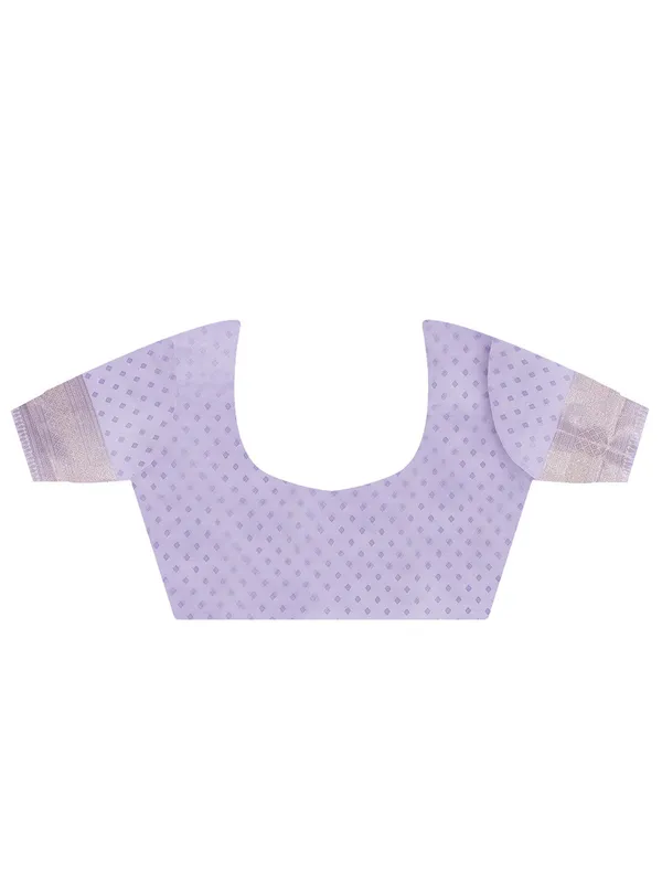 Lavender_Premium_Satin_Silk_With_Blouse_Piece_For_Women_&_Girls