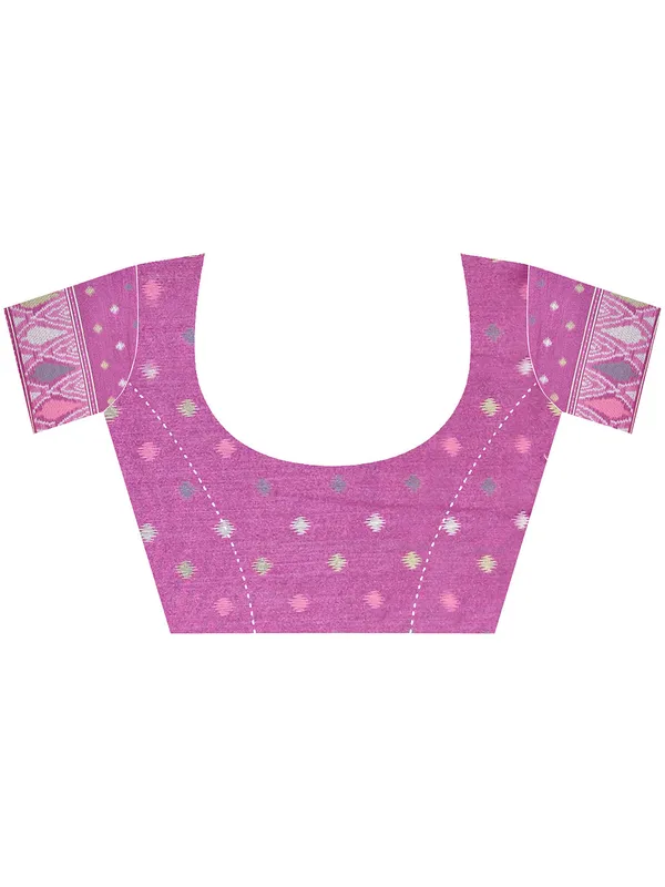 Cherry_Pink_Premium_Patola_Saree_With_Blouse_Piece_For_Women_&_Girls