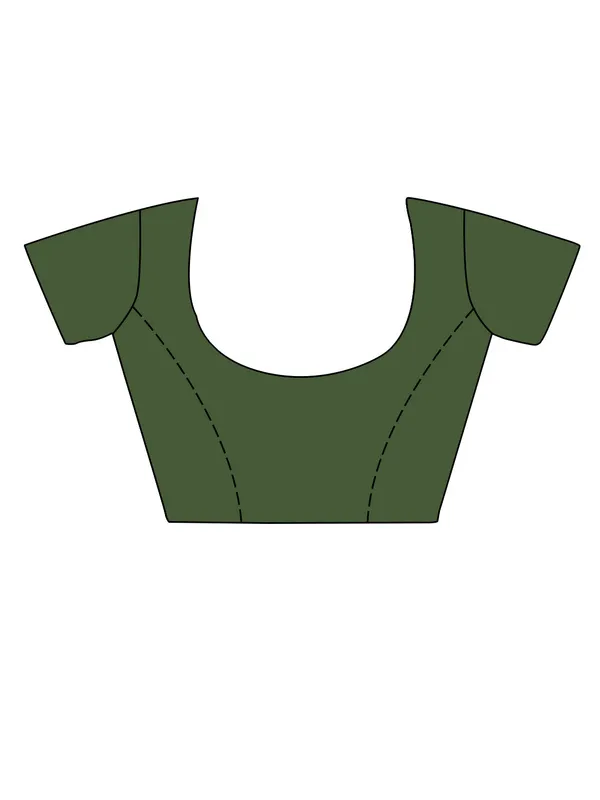 Green_Premium_Patola_Saree_With_Blouse_Piece_For_Women_&_Girls