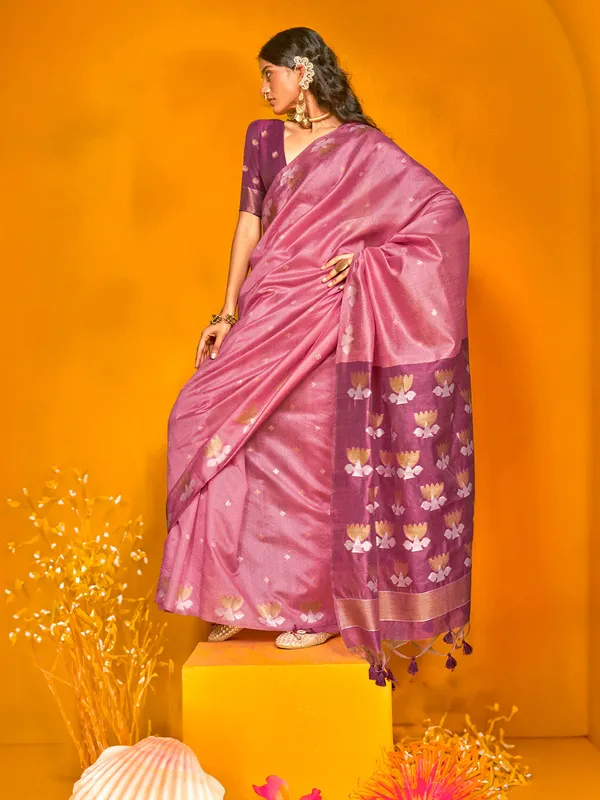 Purple_Premium_Patola_Saree_With_Blouse_Piece_For_Women_&_Girls
