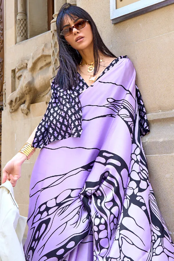 Pastel_Lavender_Premium_Digital_Print_Saree_With_Blouse_Piece_For_Women_&_Girls
