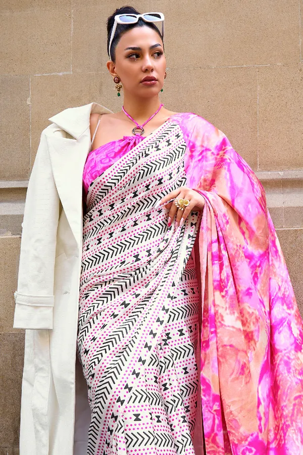 Multicolor_Premium_Digital_Print_Saree_With_Blouse_Piece_For_Women_&_Girls