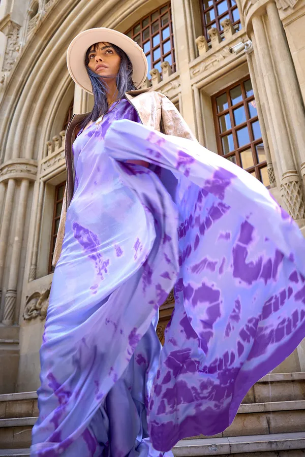 Light_Purple_Premium_Digital_Print_Saree_With_Blouse_Piece_For_Women_&_Girls