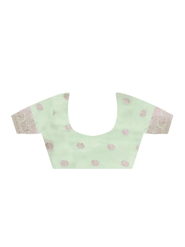 Lime_Green_Premium_Katan_Silk_With_Blouse_Piece_For_Women_&_Girls