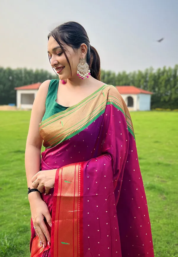 Dark_Pink_Silk_For_Women_&_Girls
