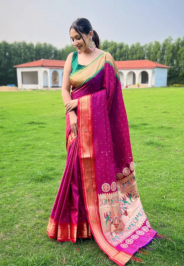 Dark_Pink_Silk_For_Women_&_Girls