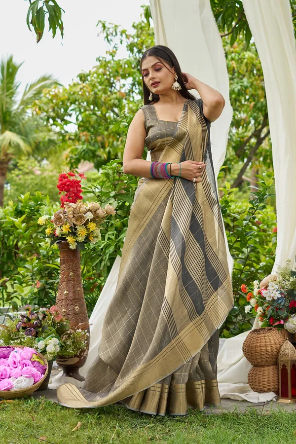 Grey_Tissue_Mosques_Saree_For_Women_&_Girls