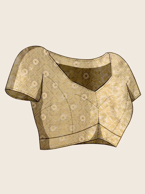 Mehandi_Green_Premium_Semi_Silk_With_Blouse_Piece_For_Women_&_Girls