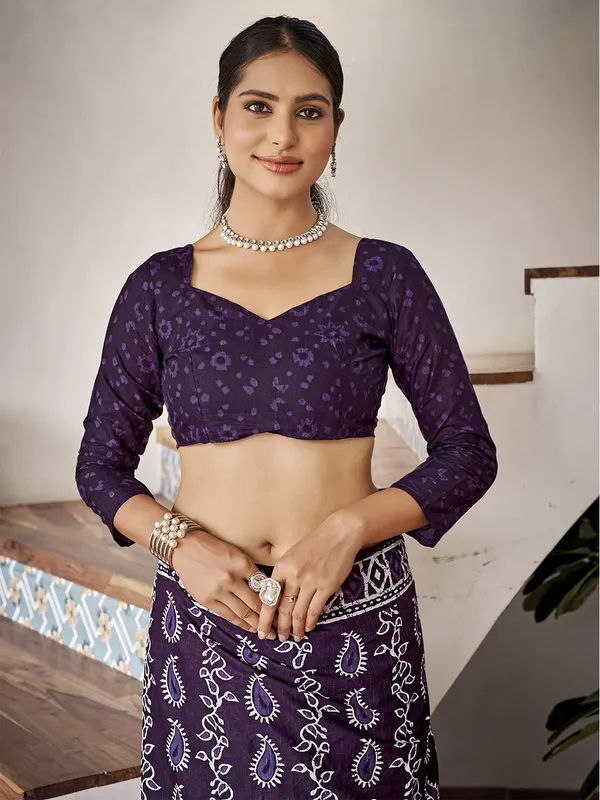 Blue_Premium_Georgette_Saree_With_Blouse_Piece_For_Women_&_Girls