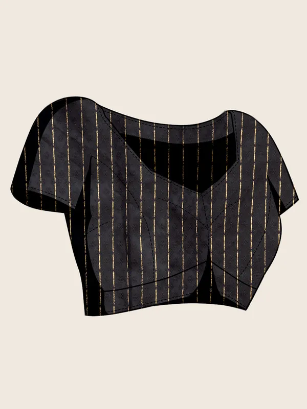 Black_Premium_Georgette_Soft_Silk_With_Blouse_Piece_For_Women_&_Girls