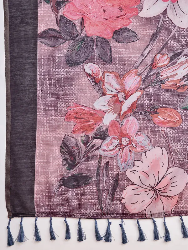 Light_Purple_Premium_Semi_Linen_Saree_With_Blouse_Piece_For_Women_&_Girls