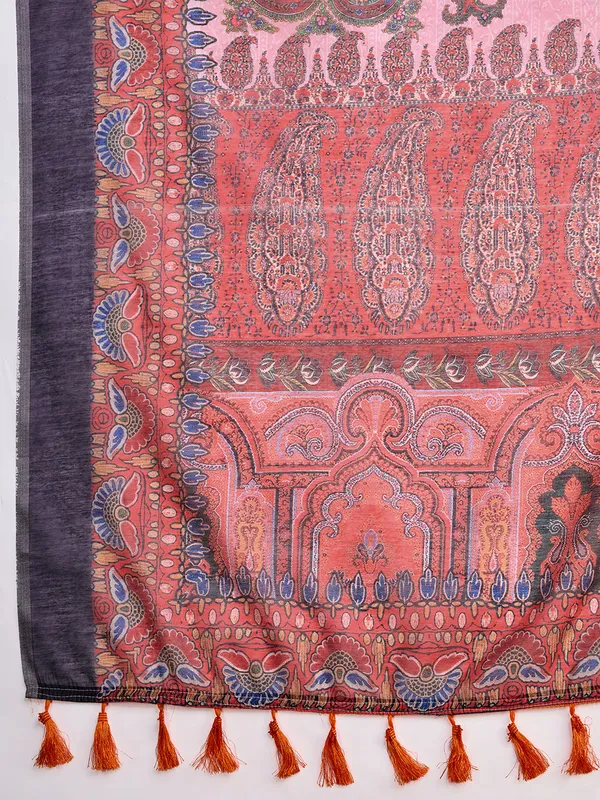 Multicolor_Premium_Semi_Linen_Saree_With_Blouse_Piece_For_Women_&_Girls