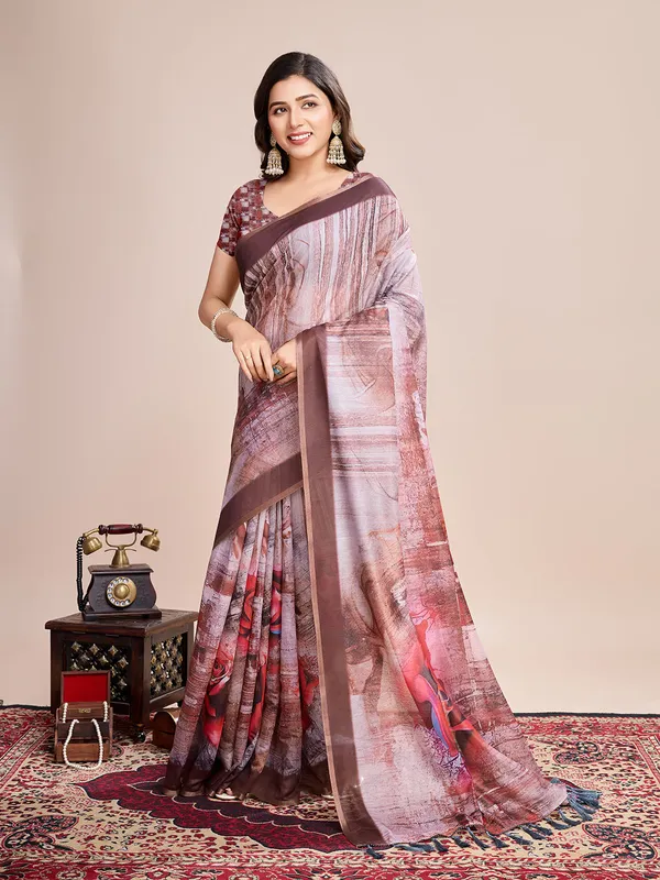 Multicolor_Premium_Semi_Linen_Saree_With_Blouse_Piece_For_Women_&_Girls