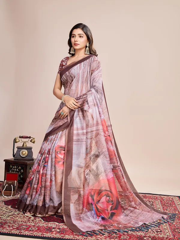 Multicolor_Premium_Semi_Linen_Saree_With_Blouse_Piece_For_Women_&_Girls