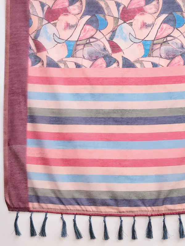 Multicolor_Premium_Semi_Linen_Saree_With_Blouse_Piece_For_Women_&_Girls