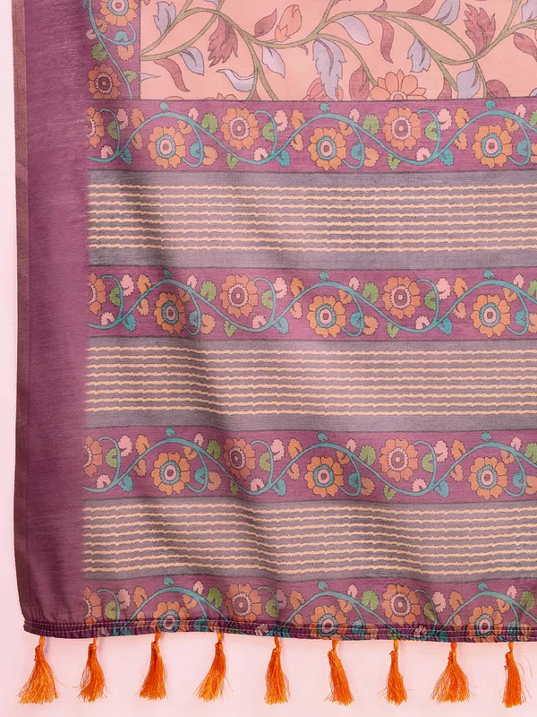 Multicolor_Premium_Semi_Linen_Saree_With_Blouse_Piece_For_Women_&_Girls