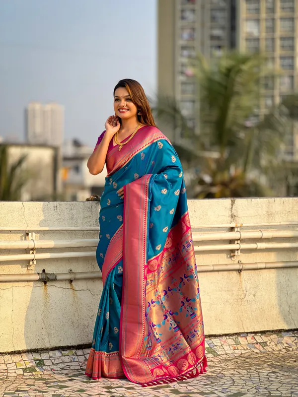 Rama_Premium_Soft_Silk_With_Blouse_Piece_For_Women_&_Girls