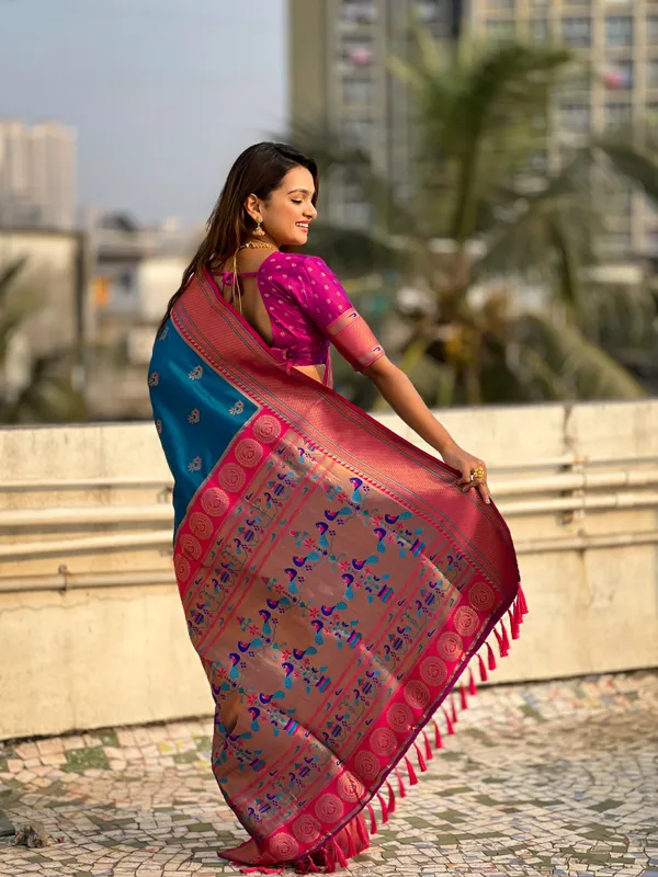 Rama_Premium_Soft_Silk_With_Blouse_Piece_For_Women_&_Girls