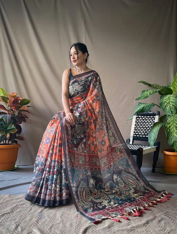 Multicolor_Chanderi_Saree_For_Women_&_Girls