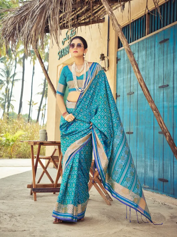 Blue_Soft_Silk_For_Women_&_Girls