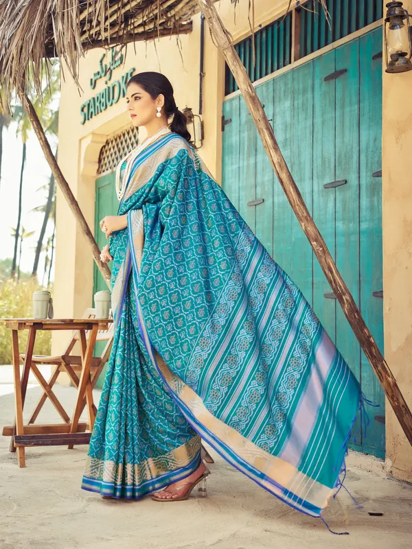 Blue_Soft_Silk_For_Women_&_Girls