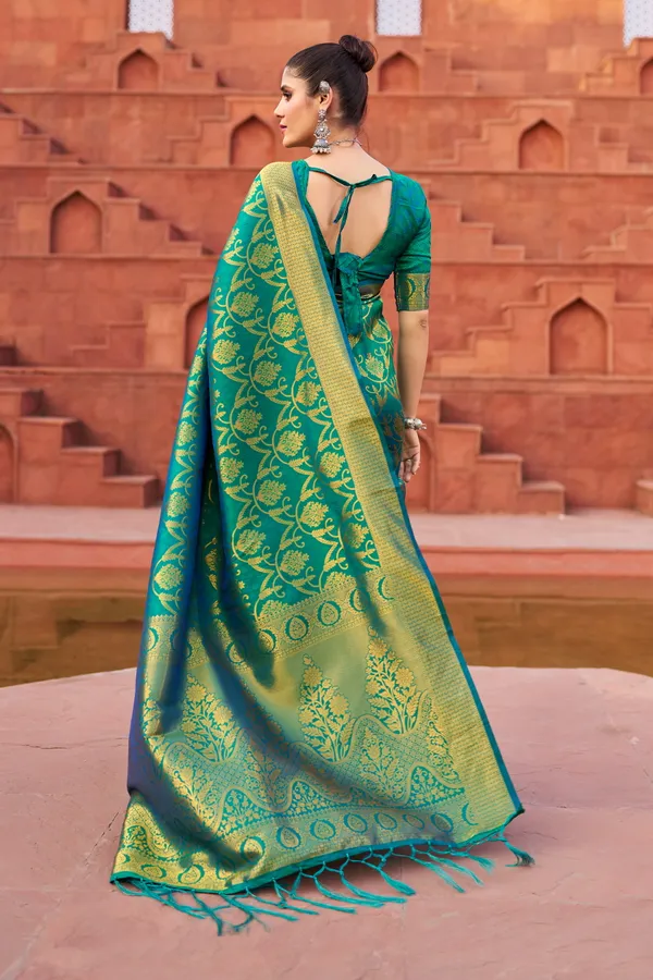 Green_Soft_Silk_For_Women_&_Girls
