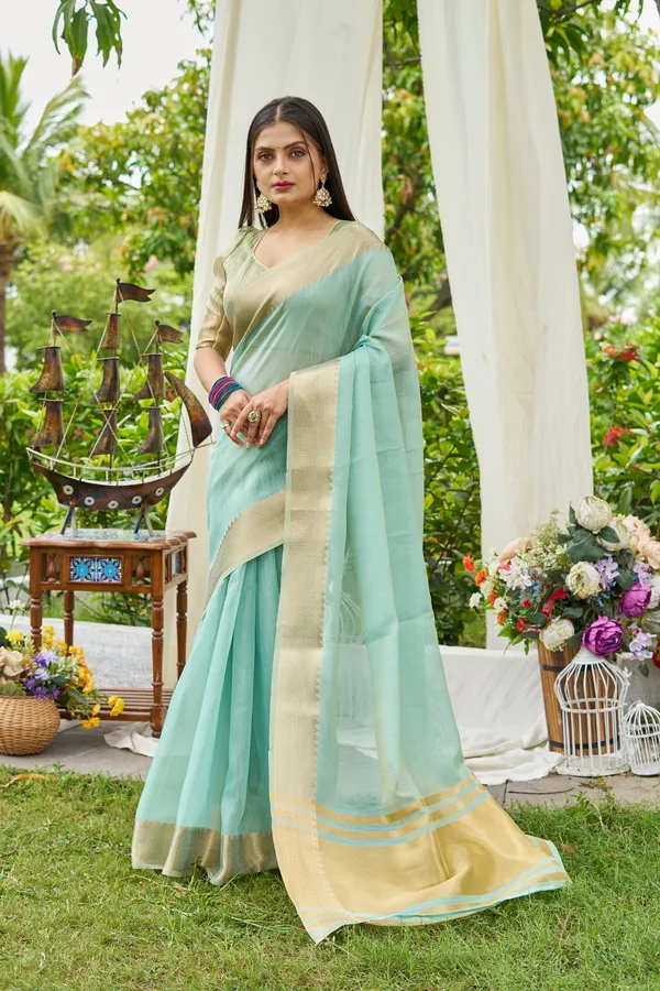 Sky_Linen_Saree_For_Women_&_Girls