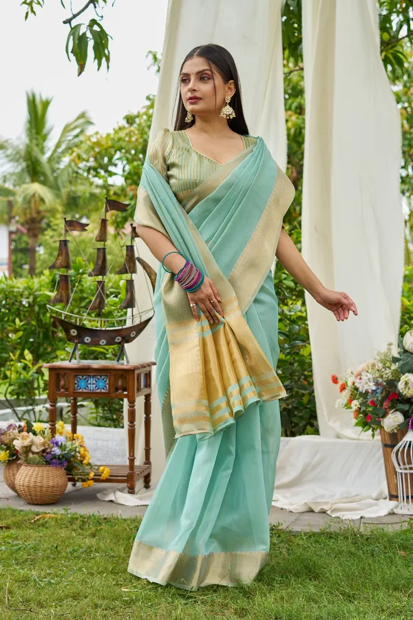 Sky_Linen_Saree_For_Women_&_Girls