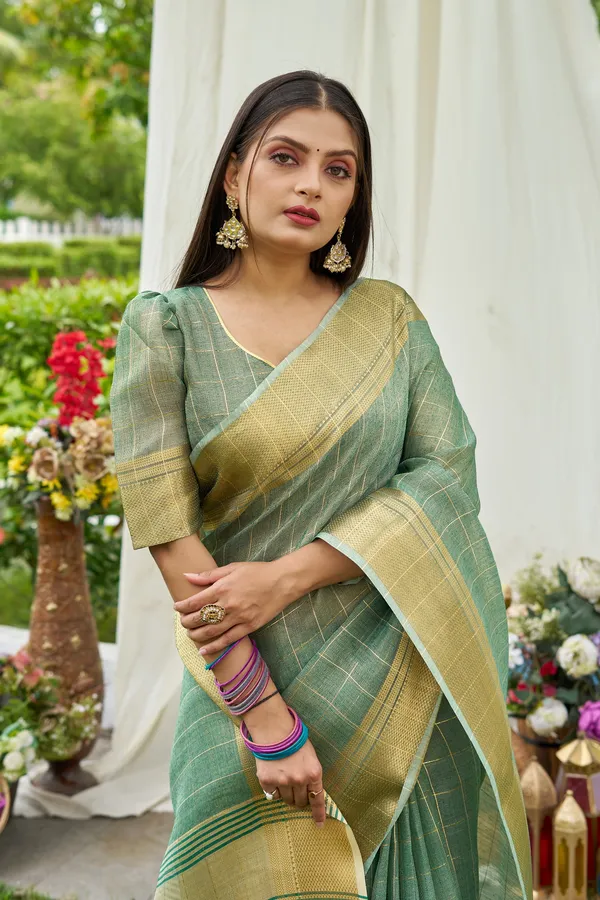 Firozi_Tissue_Mosques_Saree_For_Women_&_Girls