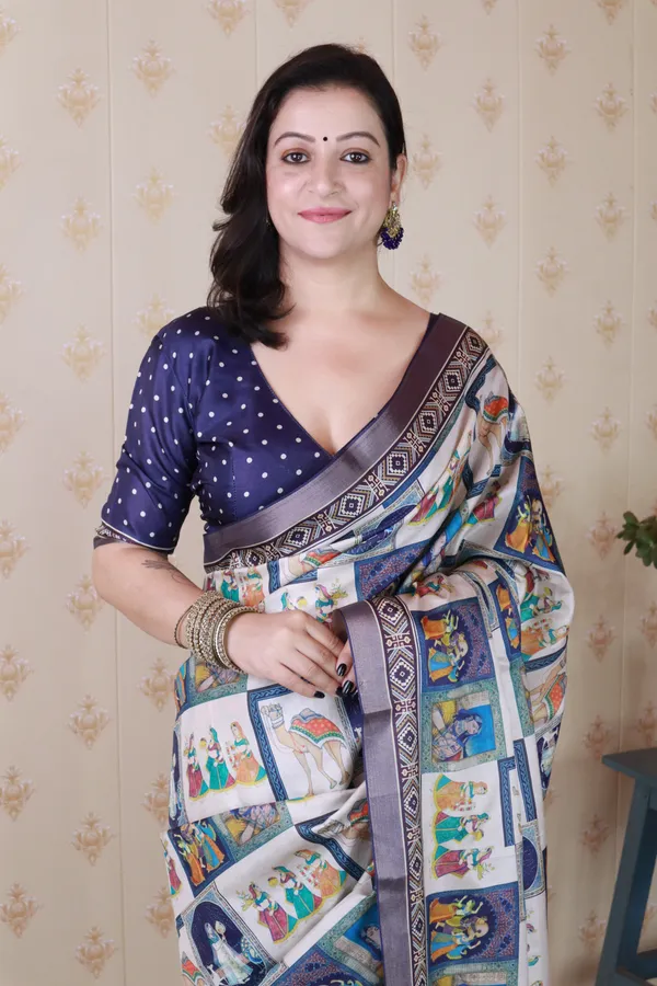 Blue_Katki_Silk_With_Floral_Prints_Saree_With_Blouse_Piece_For_Women_&_Girl